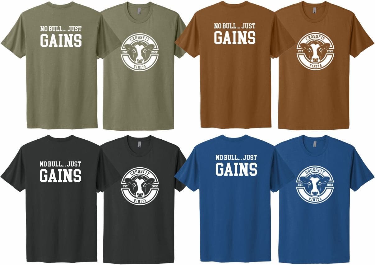 CrossFit Vinita — No Bull Just Gains Tee