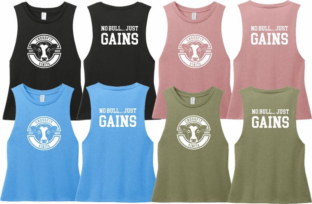 CrossFit Vinita — No Bull Just Gains Women's Muscle Tank